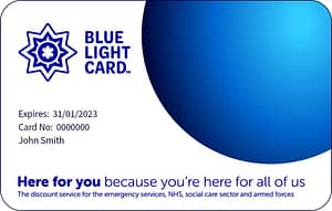 Blue light card